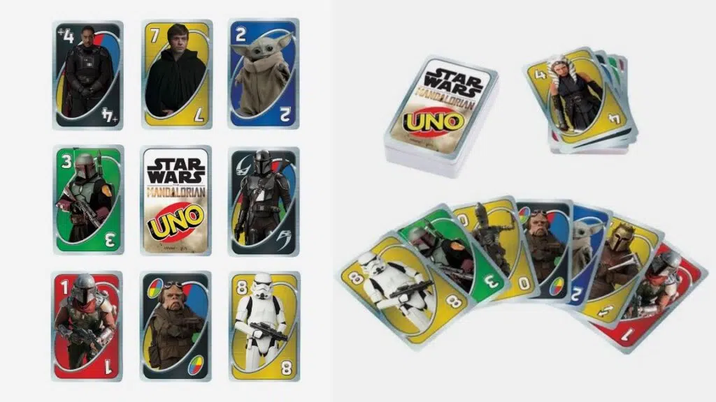 UNO Star Wars Matching Card Game Featuring 112 Cards with Unique