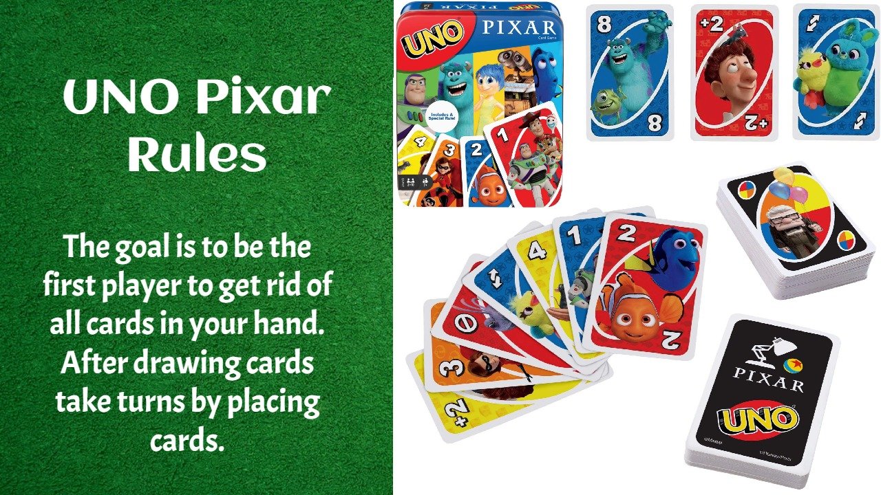 Uno Pixar Rules And Cards - Learning Board Games