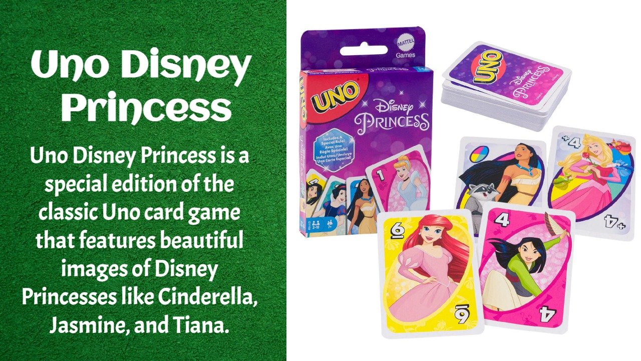 Uno Disney Princess Rules And Cards - Learning Board Games