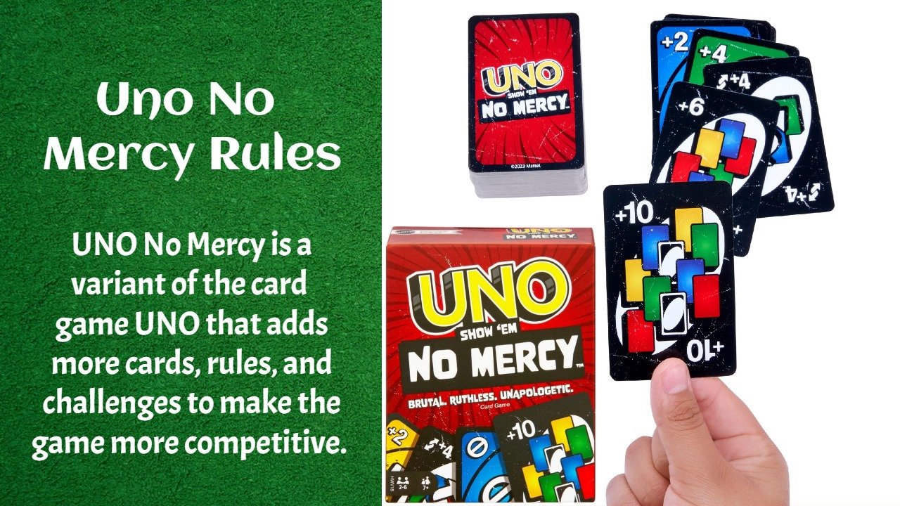 UNO Show 'Em NO MERCY Brutal, Ruthless, Unapologetic, Card Game