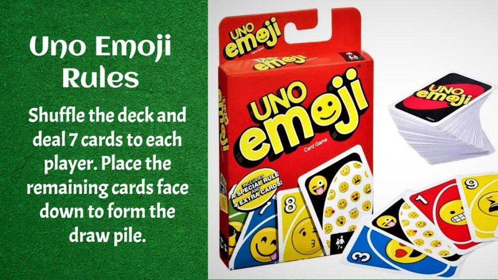 The primary goal of Uno Emoji is to be the first player to get rid of all of your cards in each round and score points for the cards your opponents are left holding.