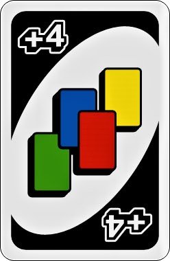 Uno Wild Draw Four Card