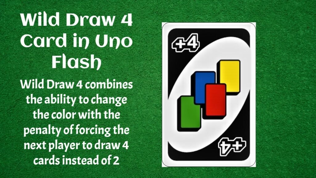 Wild Draw 4 card in Uno Flash Game