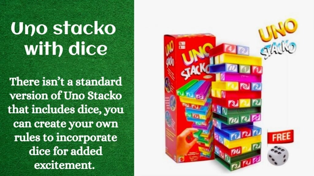 uno stacko with dice rules