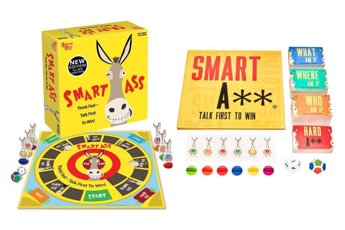 How to Play Smart Ass Board Game?
Start by placing each deck of question cards in their designated areas on the game board. Each player then sets up a plastic stand, inserts their playing piece, and positions it on the starting space. 