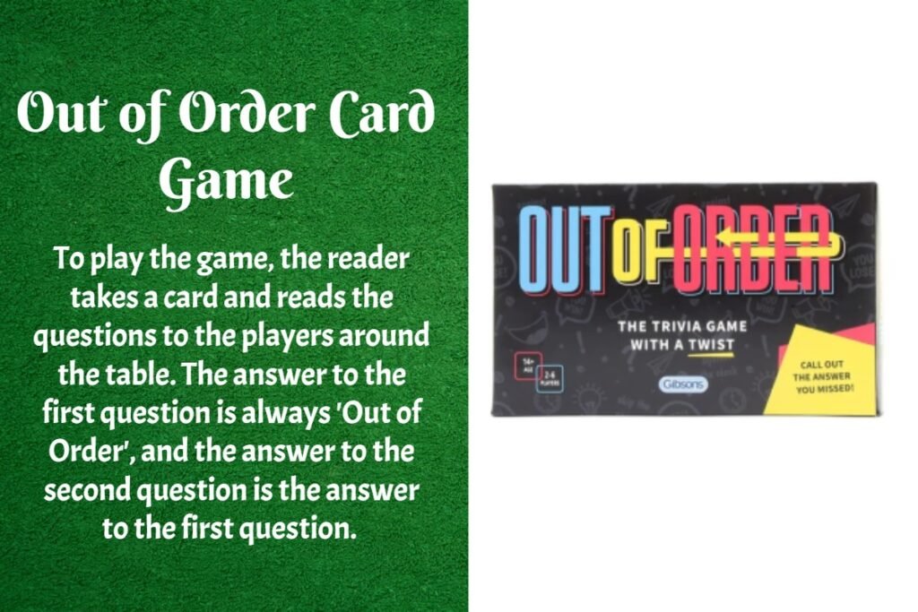 Components of Out of Order Card Game