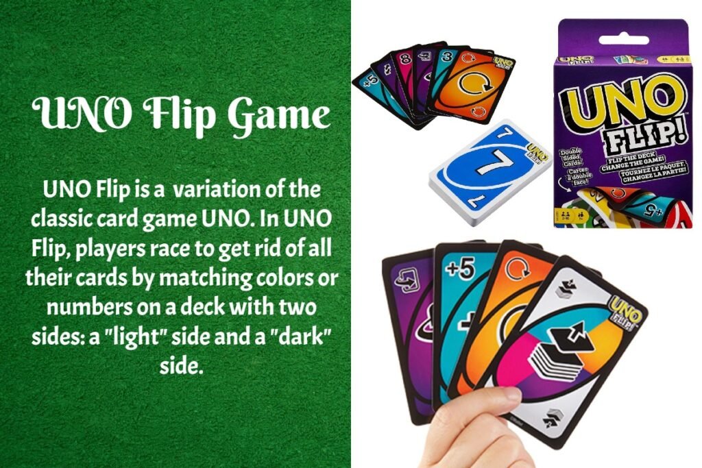 To play UNO Flip, gather your friends and family for an exciting game night filled with twists and surprises. The goal for playing UNO Flip is to be the first player to score 500 points by getting rid of all the cards in your hand.