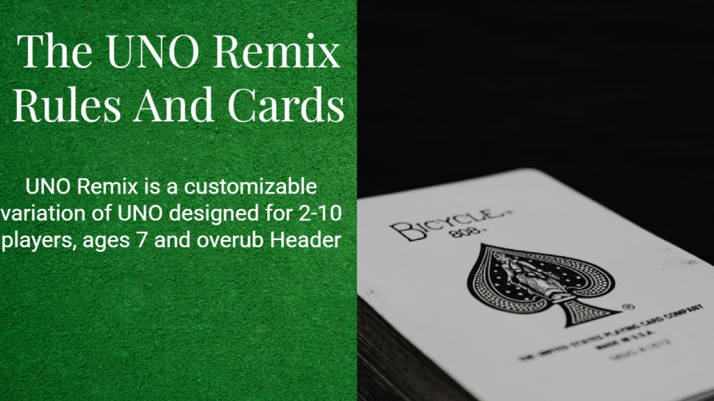 The UNO Remix Rules And Cards 3 The UNO Remix Rules And Cards