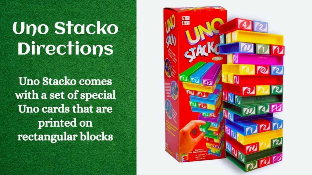 The UNO Stacko Rules and Cards 5 Uno Stacko Directions/Instructions