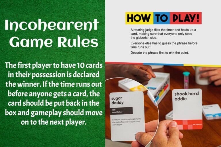 Incohearent Game Rules And Cards - Learning Board Games