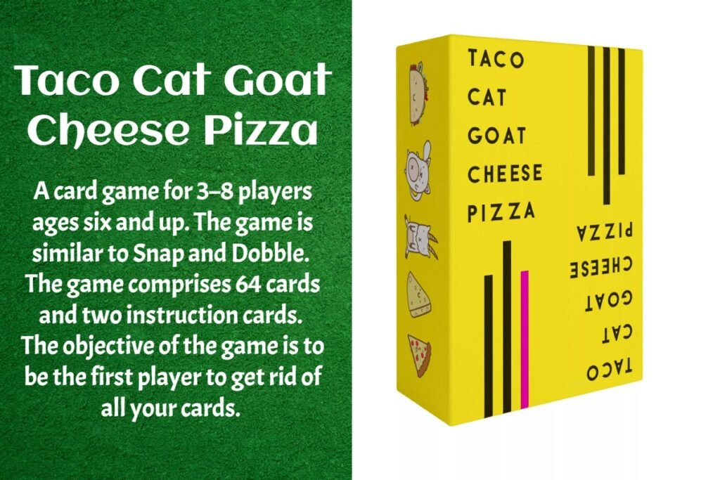 Taco Cat Goat Cheese Pizza Rules and Cards 1 Taco Cat Goat Cheese Pizza Cards