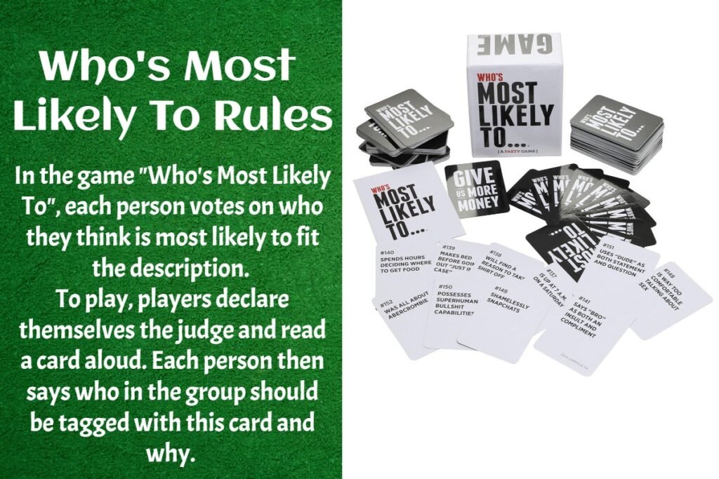 Who's Most Likely to Rules and Cards 2 How To Play Who's Most Likely To